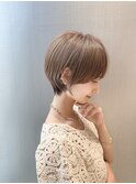 レイヤーマッシュショート20代30代40代50代オリーブグレージュ