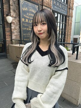 ロンドワン 三宮元町(Lond one) 前髪インナーカラー/フェイスフレーミング/エアリーロング