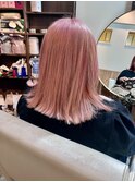 《ペールピンク》ダブルカラー、ハイトーン、ブリーチ