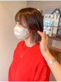 ◎美髪切りっぱなしボブ×イヤリングカラー
