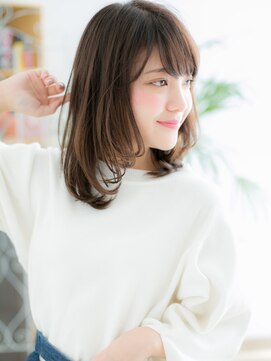 レアワンハナレ センター北美容院(lea/1 HANARE) センター北/髪質改善/斜めバング!ニュアンスカラー☆カールロブf
