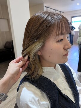 キッサ(KISSA) オリーブ系インナーカラー
