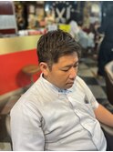 アップバングショートカット×ツーブロック