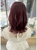 ブリーチなしダブルカラー☆チェリーレッド【村山武史】