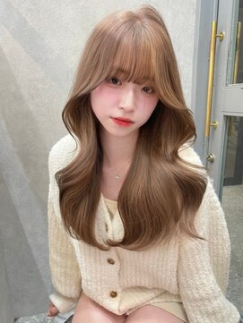 ロンド レア 天神大名店(Lond Le’a) デザインカラー/レイヤーカット/ウェットヘア/オリーブベージュ