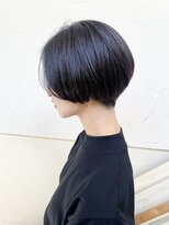 モリオ フロム ロンドン 成増店&nbsp;【morio成増/一戸】大人かわいい黒髪刈り上げハンサムショート