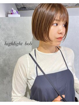 ユニバーストーキョー 池袋西口店(universe tokyo) ハイライトグレージュ×ボブ（グレージュ/池袋西口）