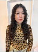 スパイラルパーマ　パーマ　ロングヘア