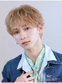 ミルクティーアッシュベージュメンズカットショート