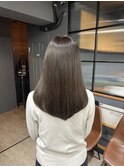 シンプルなのに洗練された透明感カラー/髪質改善トリートメント
