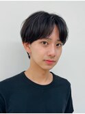 メンズセンターパート×ニュアンスパーマ×韓国マッシュ