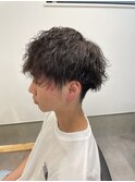 無造作マッシュ×ツイストパーマ