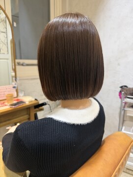 ボブ×マロンベージュ