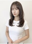 レイヤーカット/アッシュブラウン/髪質改善カラー