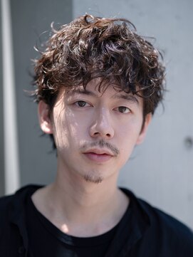 フィフス 大分(fifth) 大分シャドウパーマメンズカットラウンドマッシュセンターパート