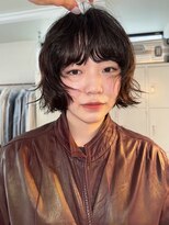 ウィットサークル(wit circle)&nbsp;ボブ　パーマ　ブラウン
