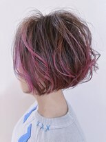 アナザヘアー なんば 高島屋前店(ANAZA hair)&nbsp;前下がりボブ＆シークレットハイライトピンク♪大人可愛い