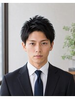 MEN's Baguz MEN'Sカット/ MEN'Sパーマ/ MEN'Sカラー 爽やか好印象な大人メンズビジネスショート束感スタイル