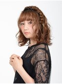 ヘアアクセ風編込みアレンジ【EARTH調布店】