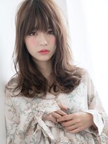 ウィンクルムバイシルクロ 尼崎(Vinculum by circulo)&nbsp;ラフ質感×無造作バング☆あどけなハニーセミロング♪