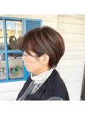 白髪染めハイライト 40代50代60代ヘア 白髪染め ショート