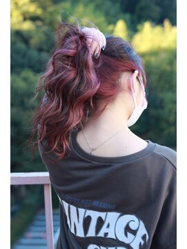 ビアージュ(Viage) #インナーカラー #レッド #ピンク #ケアブリーチ #ダブルカラー