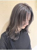 イメチェン_ホワイトブロンド_外ハネボブ_美髪_ワイドバング