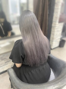 オズ 梅田店(OZ) グレーアッシュ/スーパー人毛エクステ60枚