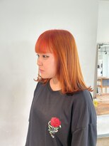 ニュート(Neut )&nbsp;ハイトーンオレンジカラー/フェースフレーミング/前髪デザイン
