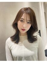 オースティン 調布アミックス(AUSTIN)&nbsp;大人かわいい前髪セシルカットココアブラウンフリンジウェーブ