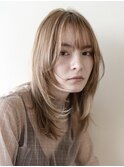 セクションカラー/ショコラアッシュ/ワイドバング