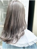 アッシュベージュ/イヤリングカラーブリーチ白髪染め白髪ぼかし
