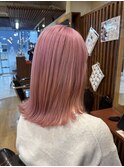 あやか流！ぱつっとボブ×王道ピンクカラー