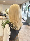 ブロンドレイヤーカットケアブリーチブリーチ