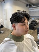 メンズナチュラルセンターパート<理容室><MEN'S/中野/バーバー>