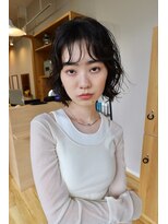 クラン バイ ヘッドライト たまプラーザ店(clan by HEADLIGHT)&nbsp;たまプラーザ/暗髪ボブ/パーマボブ/ニュアンスパーマ/くせ毛