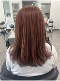 ピンクベージュ　トリートメント　デザインカラー　大人女子
