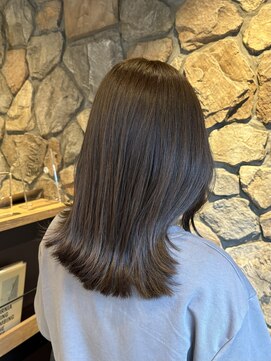 ラック(LUCK) アッシュベージュ/船橋/くすみベージュ/細めハイライト