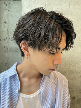 フィフス(fifth) 原宿ツイストスパイラルパーマメンズカットセンターパート30代