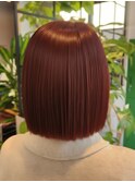 驚きのツヤ感…☆肌映えカッパーブラウン×タッセルボブ[成田]