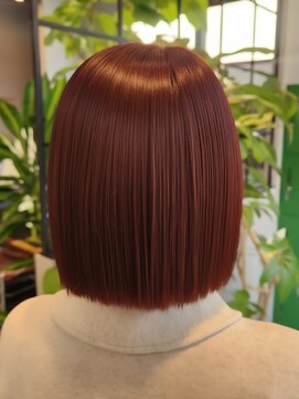 アヴァロンテ アットウィルヘアー(A VOLONTE at will hair) 驚きのツヤ感…☆肌映えカッパーブラウン×タッセルボブ[成田]