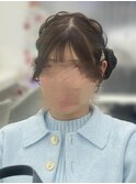 お団子ヘア/ツインテール/ハーフツイン/編み込み/猫耳ヘア