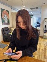 ルッツ(Lutz. hair design)&nbsp;1/21 たっぷりレイヤー ＋ダスティオレンジカラー 《kiyoka》