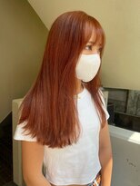 ラミエ バイ メルト 吉祥寺(lamie by melt) 小川/ブリーチなしwカラーオレンジベージュロング顔周り吉祥寺
