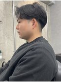 men's/ニュアンスパーマ/リバースセンターパート/眉毛/新宿