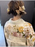 ヘアアレンジ　ツイン　シニヨン　