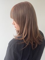 スリーマーク(THREE mark)&nbsp;セミロングレイヤーミルクティーベージュ