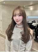 ブリーチなしダブルカラーレイヤーカット原宿髪質改善
