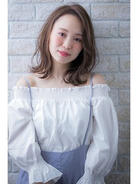 ヘアーアートシフォン 池袋西口店(Hair art chiffon) モードクラシカルの姫カット&ミルクティーカラーセミディ☆池袋