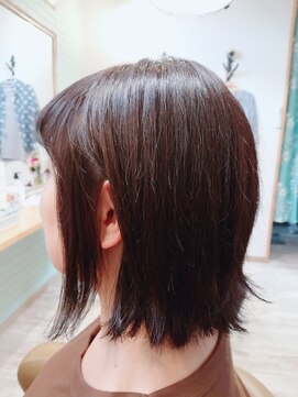 ヘアー ガーデン アンジュ(hair garden Ange) 外はねミディボブ